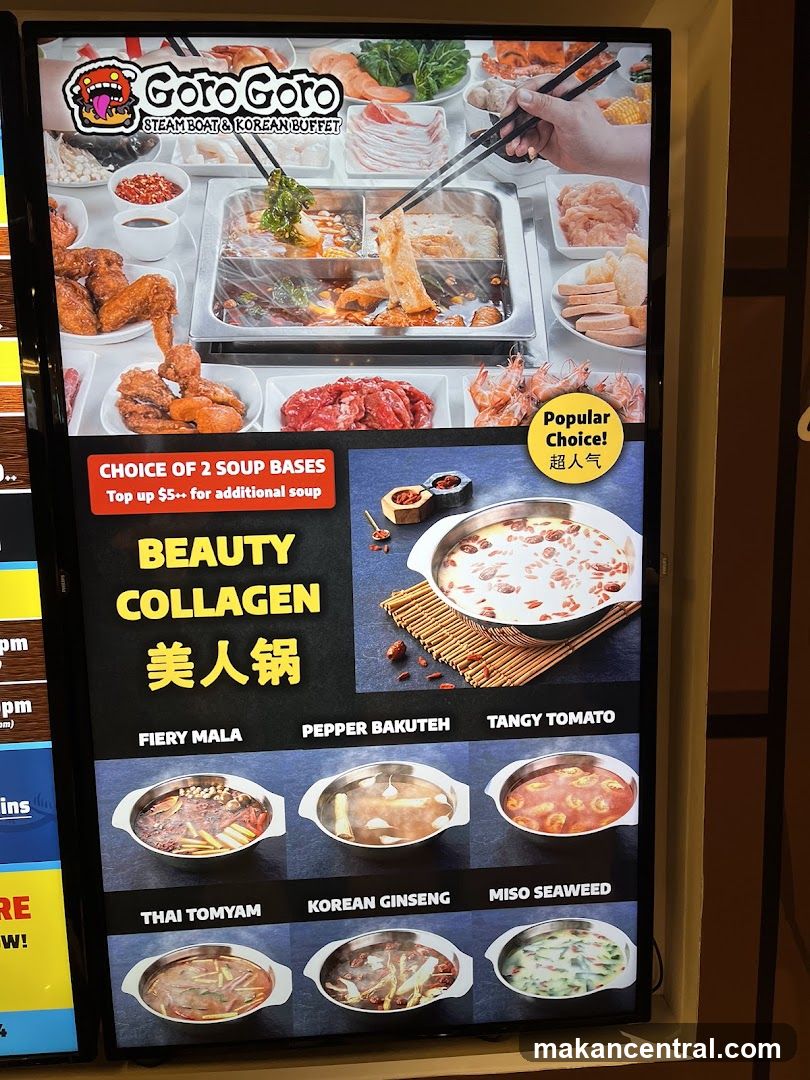 Goro Goro Steam Boat & Korean Buffet Menu