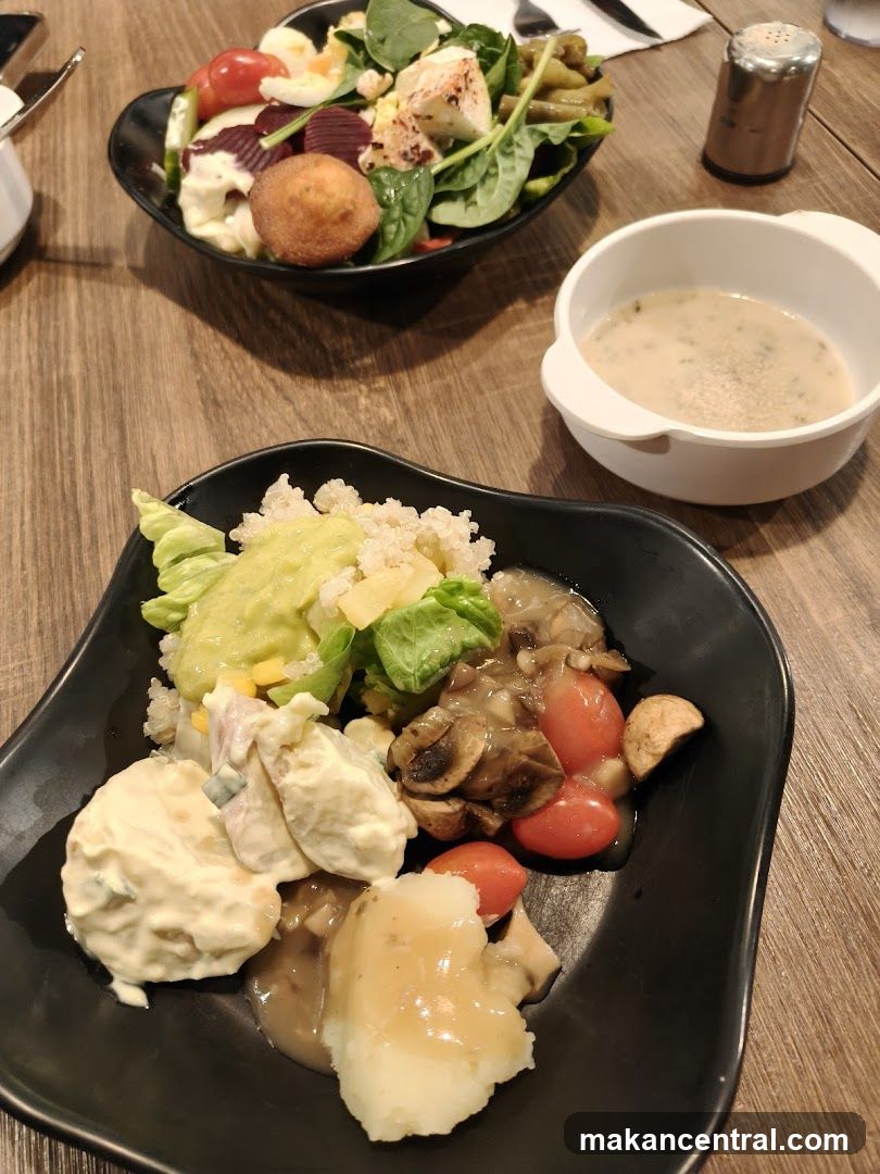 Buffet food selection