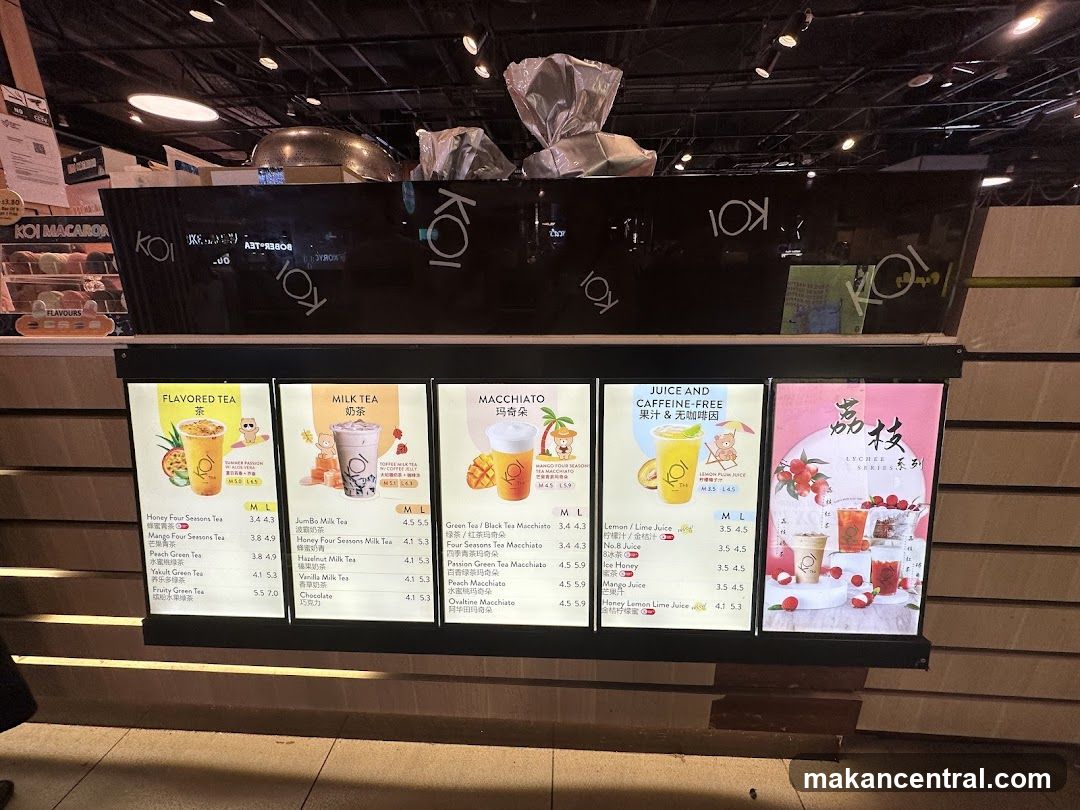 KOI Drink Menu
