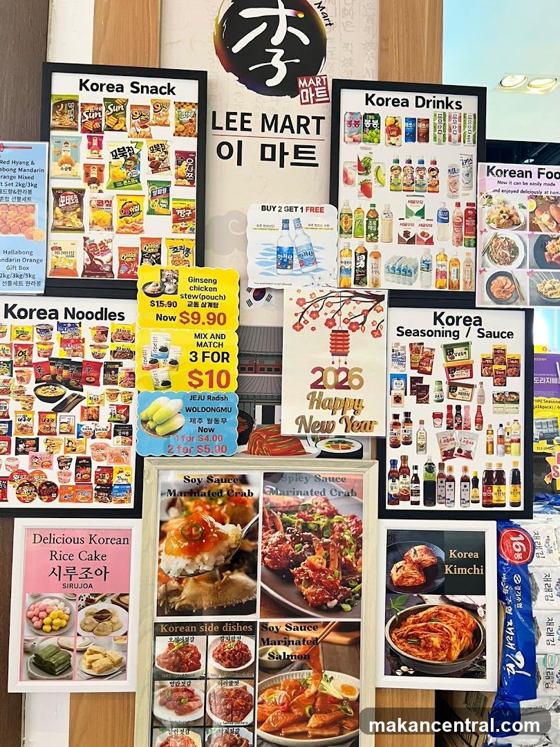 Lee Mart Korean Food Display