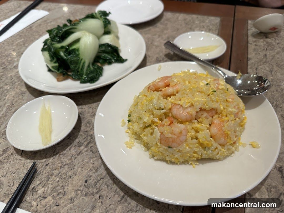 Shrimp Fried Rice and Bok Choy