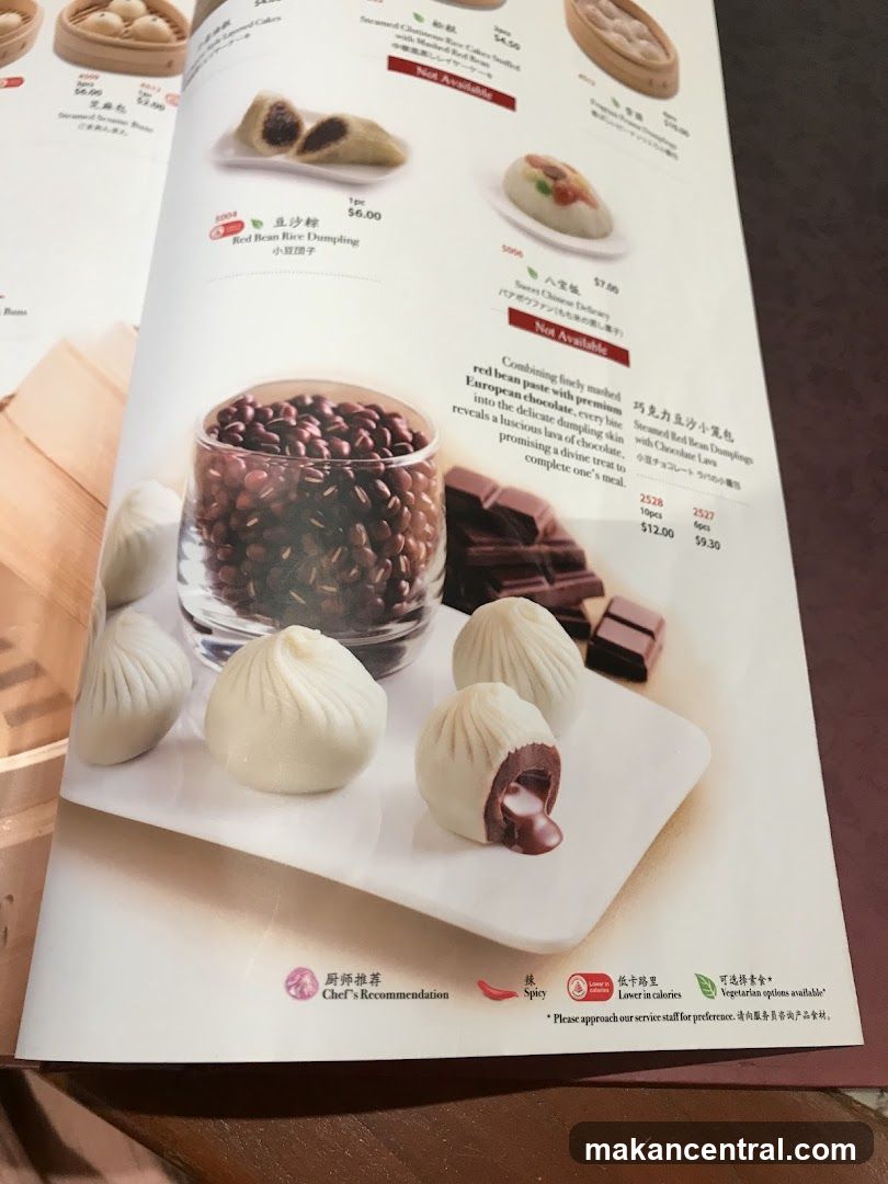 Menu Page with Dumplings