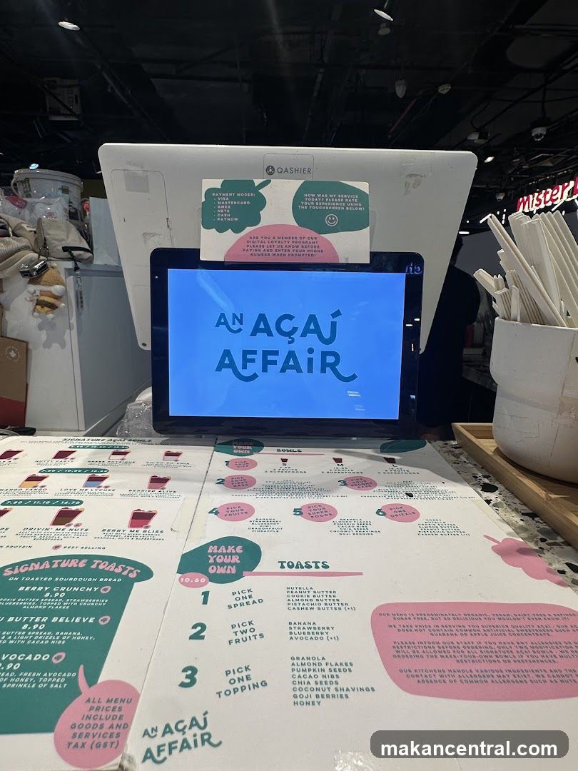 Açaí Affair Menu