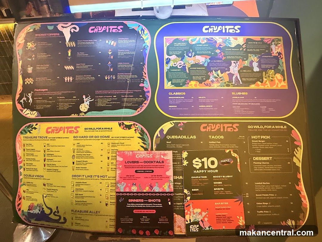 Chupitos Menu