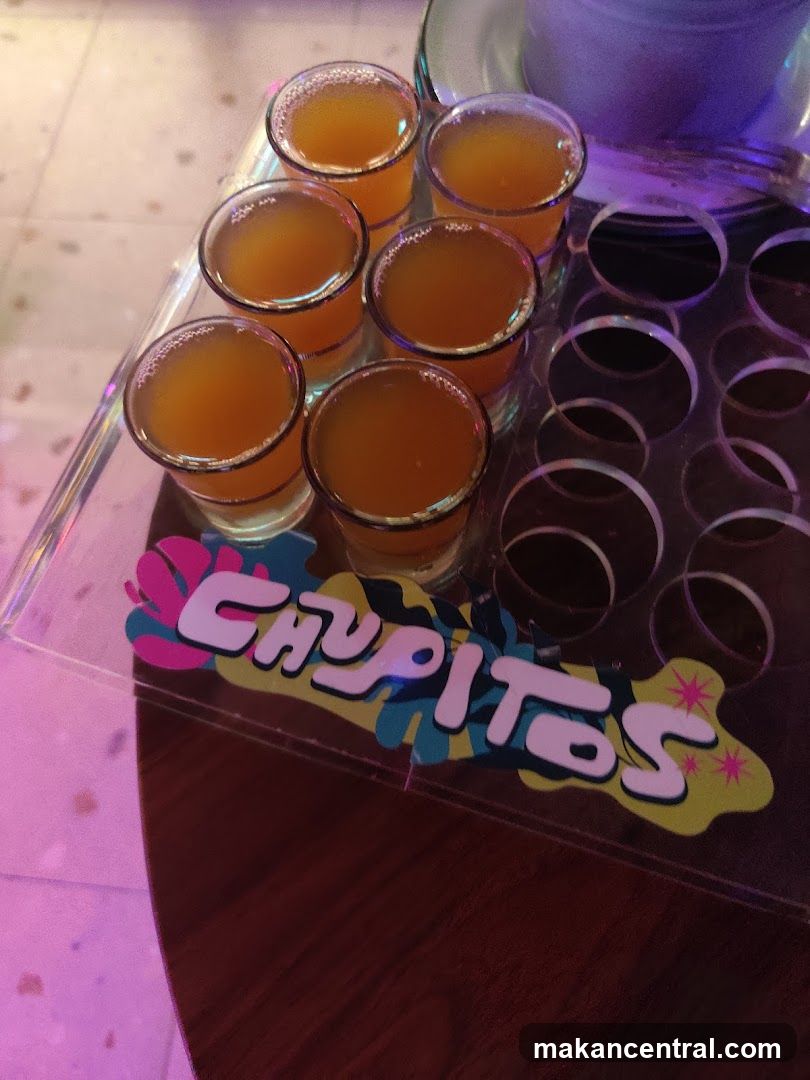 Shots on a tray