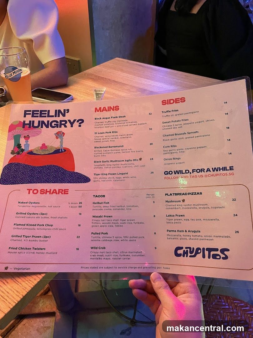 CHUPITOS Menu