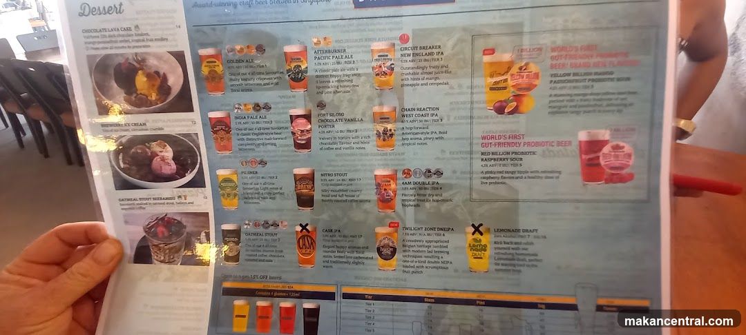 Award-winning craft beer menu