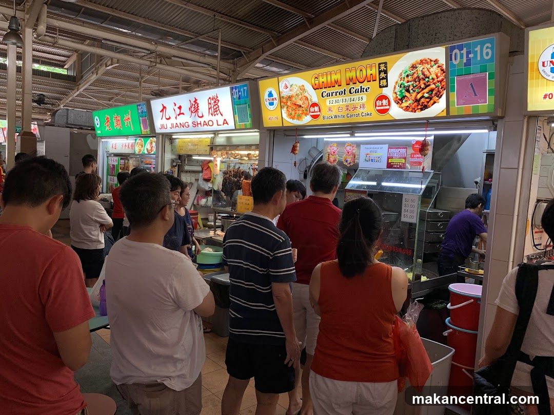 Food stalls in a market