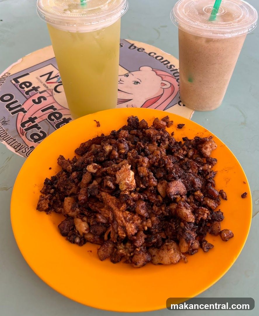 Fried Carrot Cake and Drinks