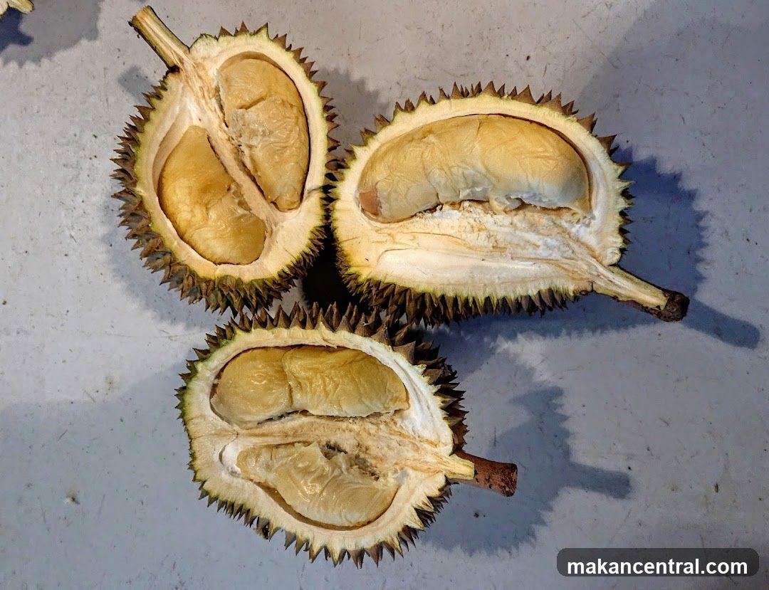 Three Halved Durians