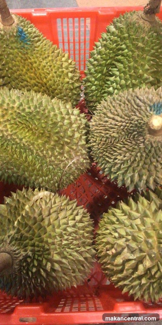 Durians in a Crate