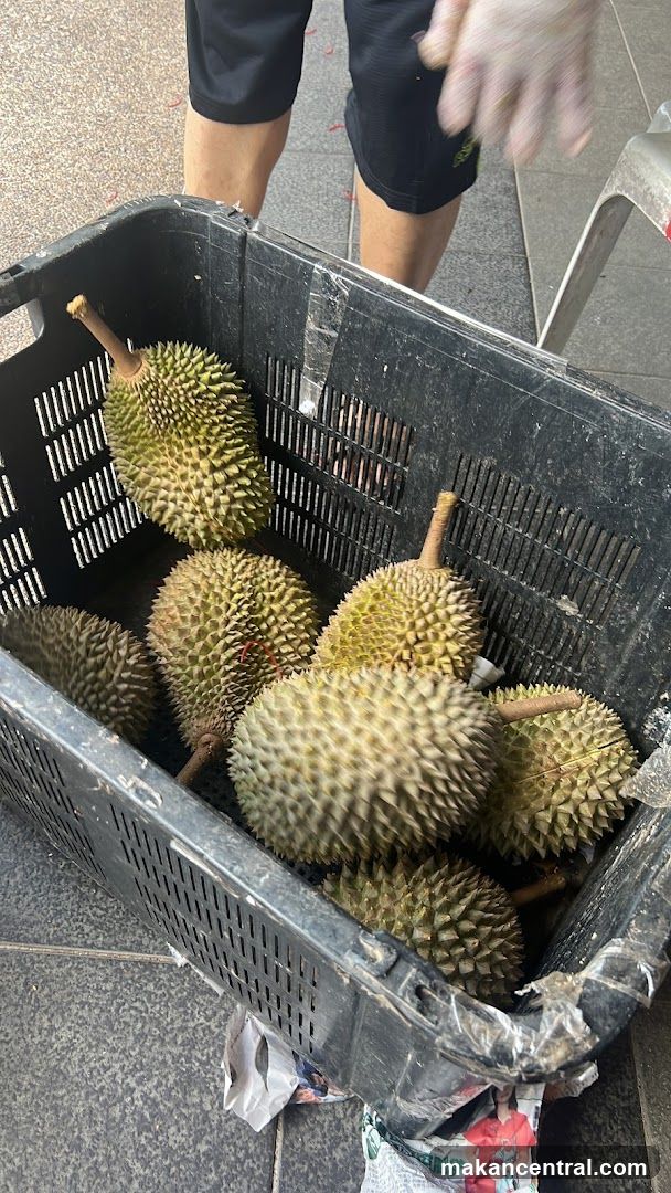 Durians in a Crate