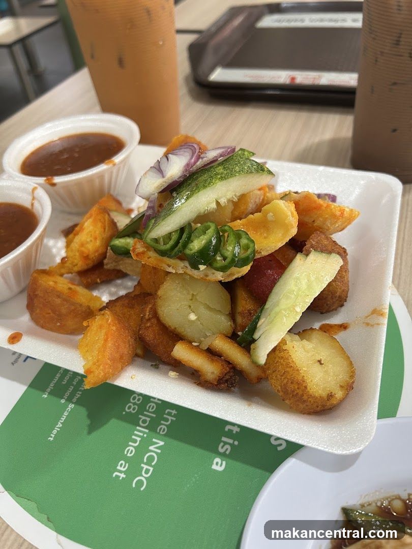 Fried Snacks with Dipping Sauce