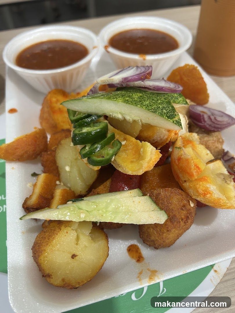 Fried Snacks with Dipping Sauce