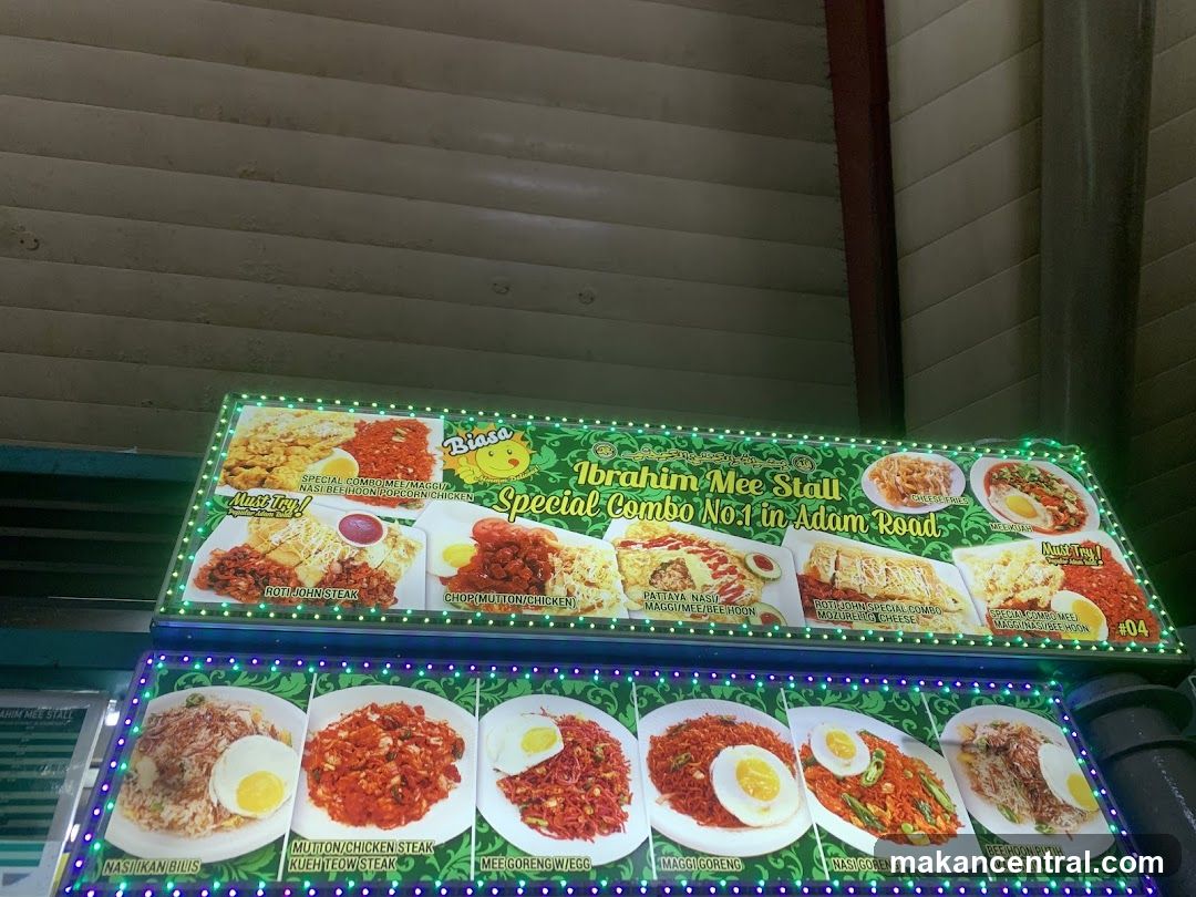 Ibrahim Mee Stall Menu