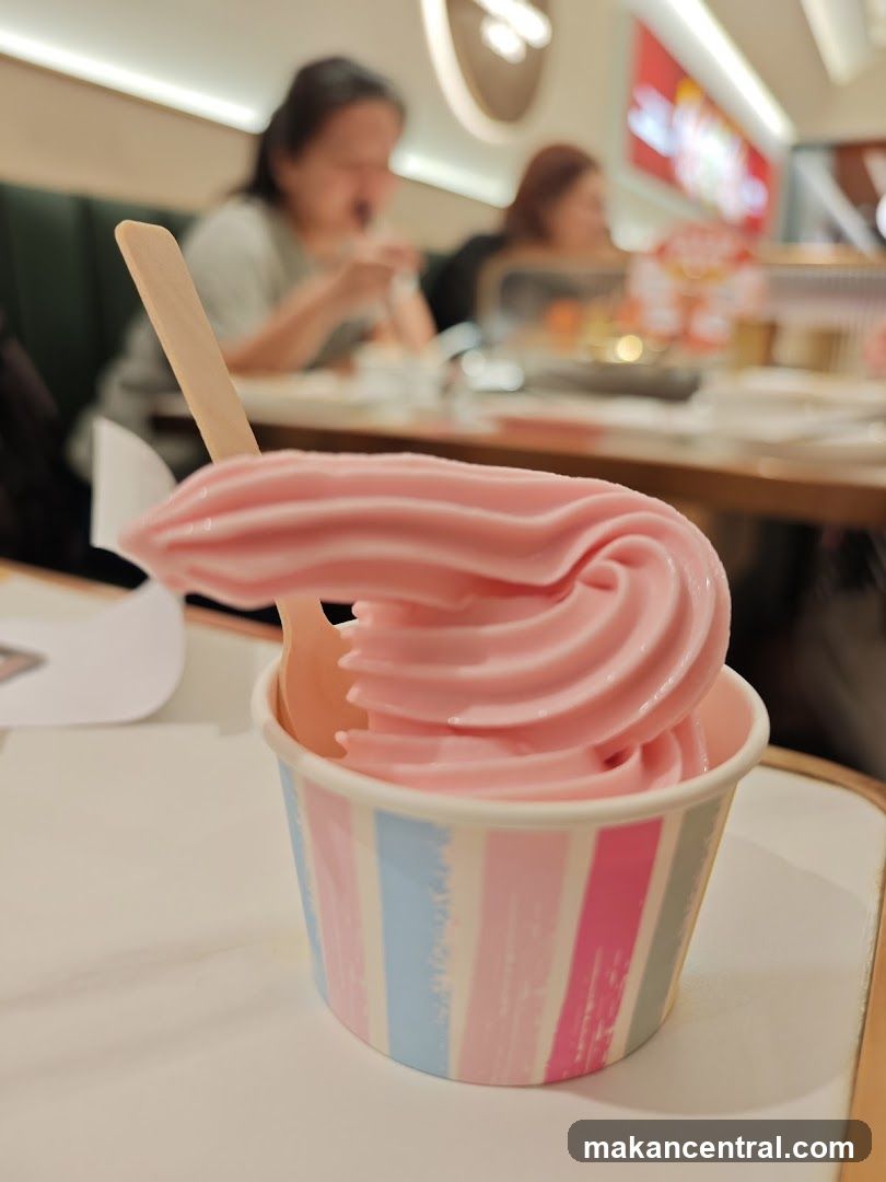 Pink Soft Serve Ice Cream