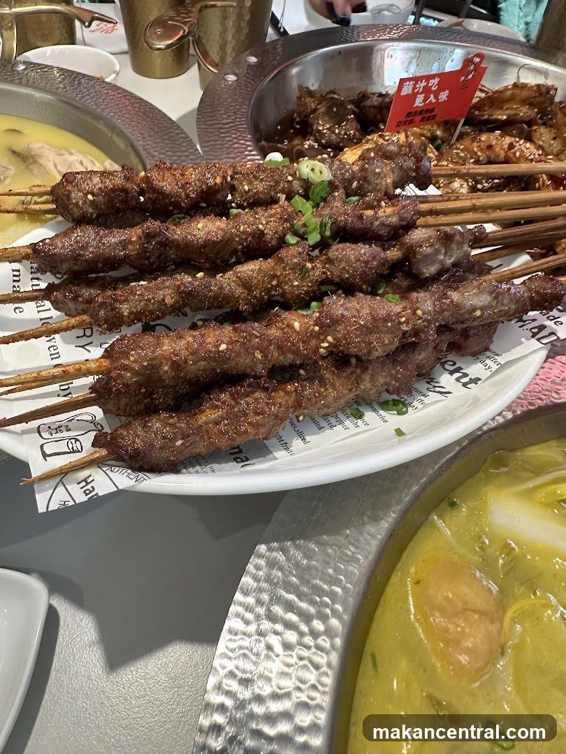 Lamb Skewers and Hot Pot