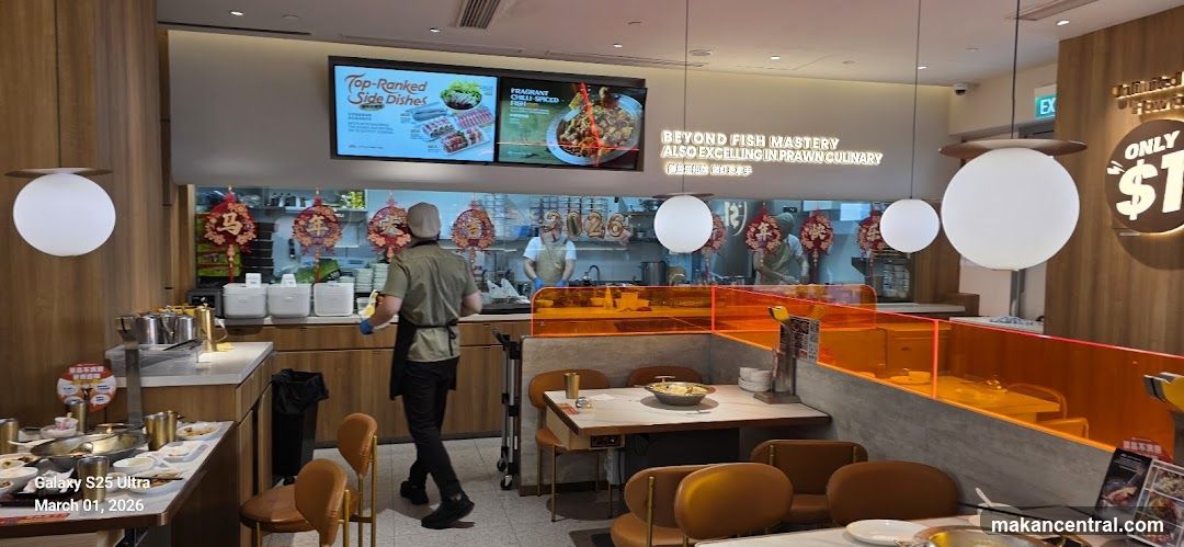 Restaurant Interior with Food Display