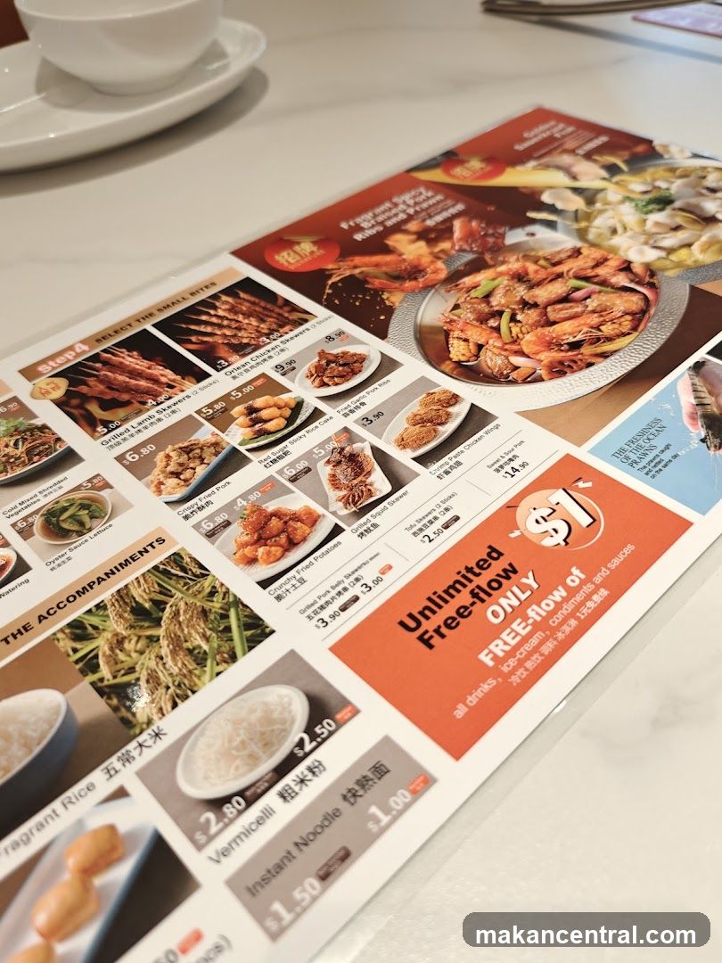Menu with Small Bites and Accompaniments