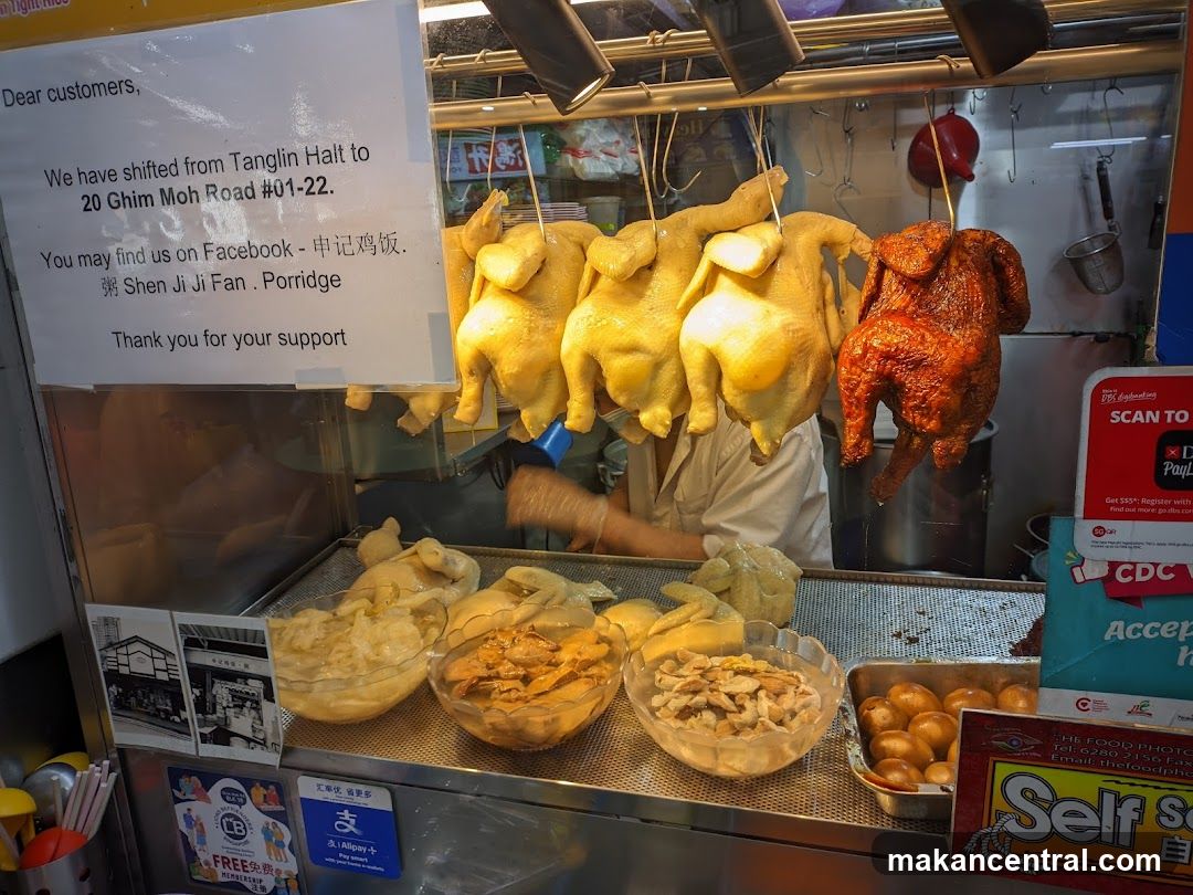 Hanging Chickens and Food Display