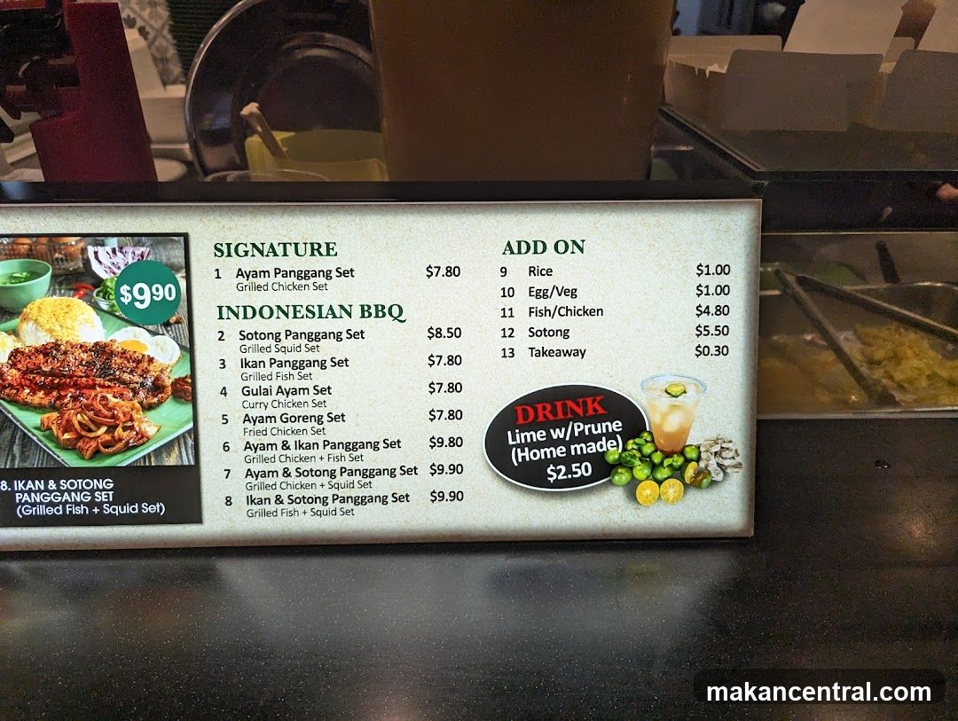 Indonesian BBQ Menu