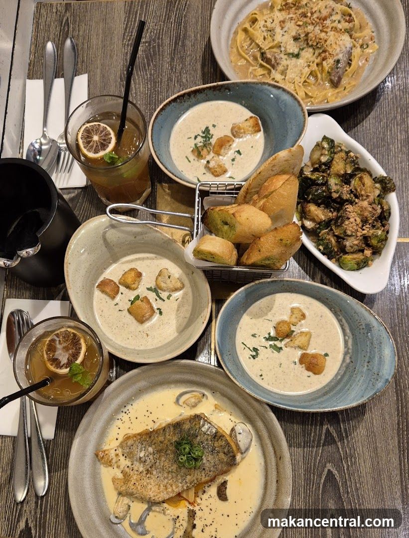 A table full of food