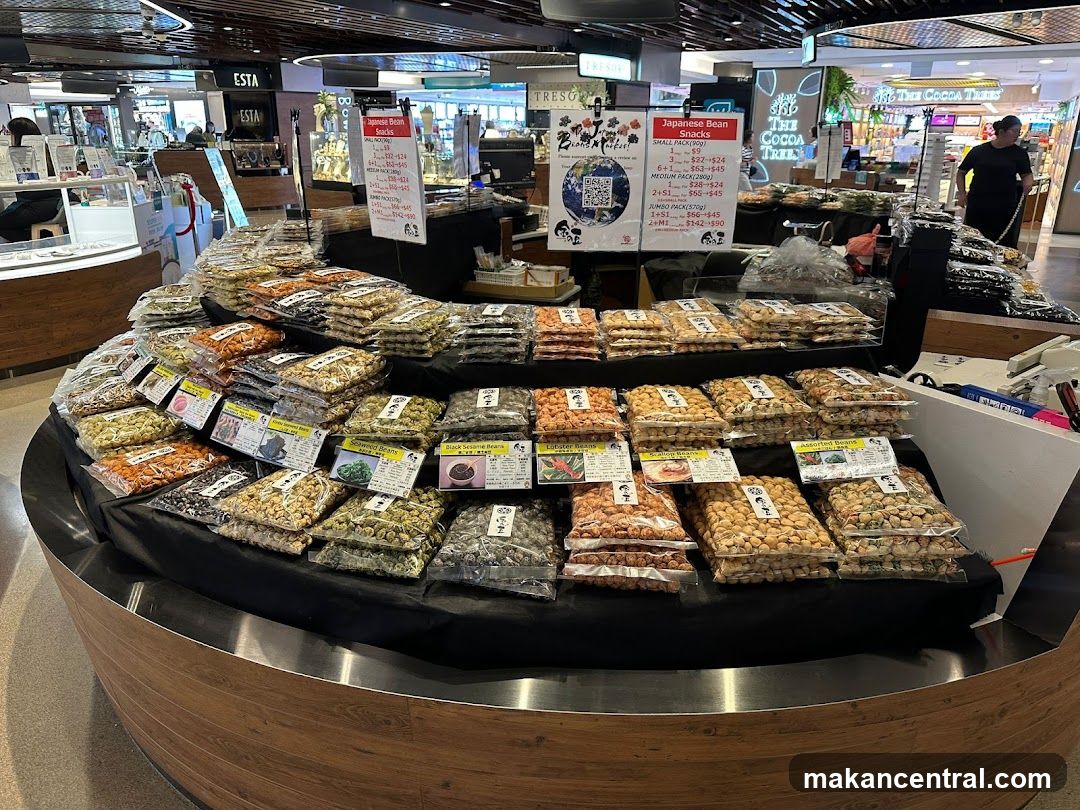 Japanese Bean Snacks Display