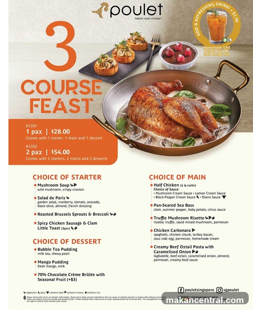 Poulet 3 Course Feast