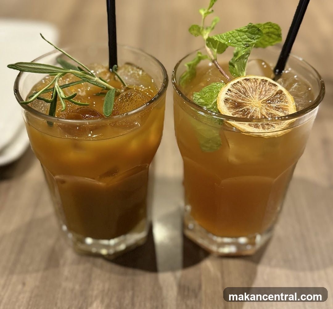 Two iced drinks