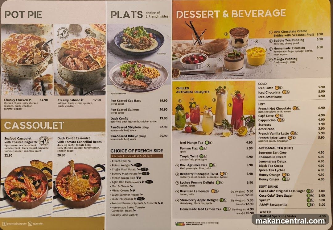 Poulet Menu