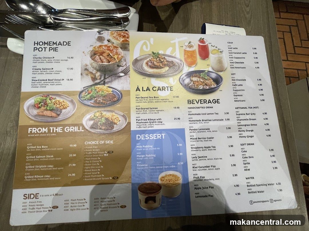 Poulet Singapore Menu