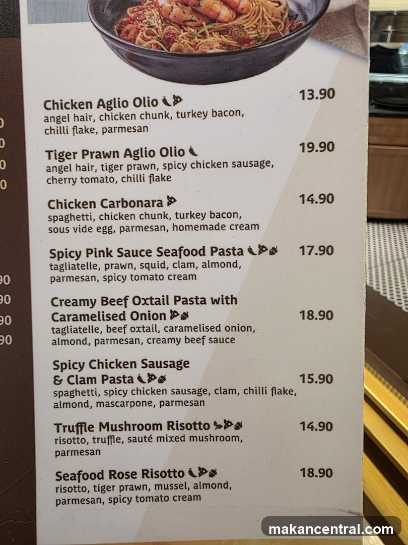 Pasta and Risotto Menu