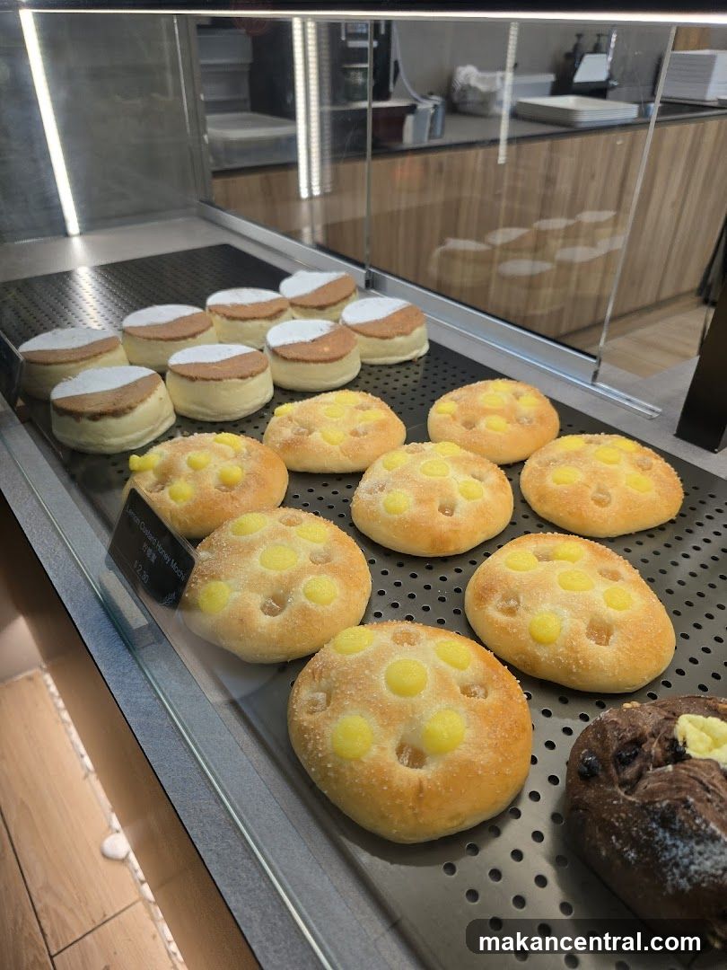 Pastries in a Display Case