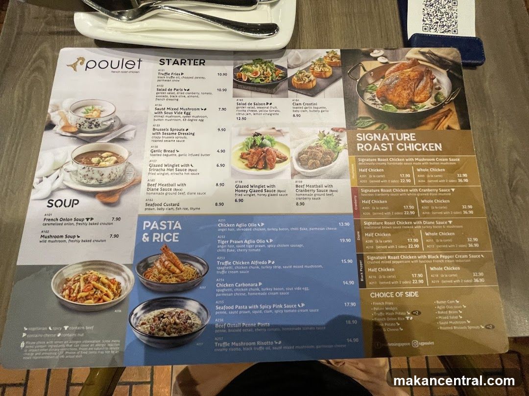 Poulet French Roast Chicken Menu
