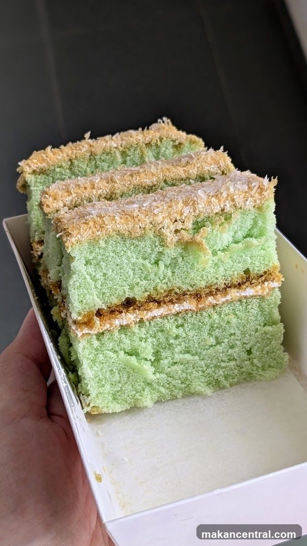 Pandan Cake Slices
