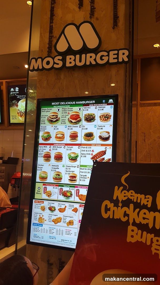 MOS BURGER Menu