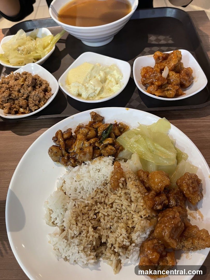 Meal with Rice and Sides
