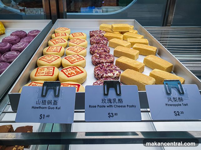 Pastries in a Display Case