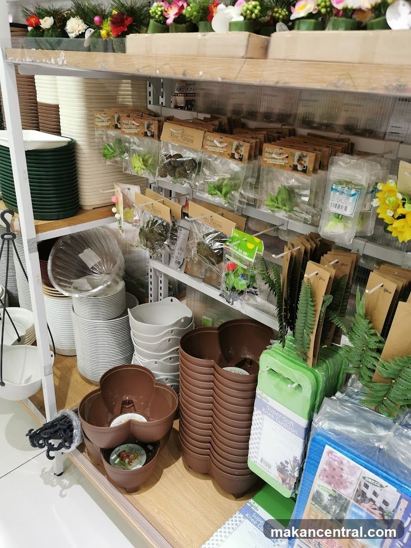 Store Display of Gardening Supplies and Home Goods