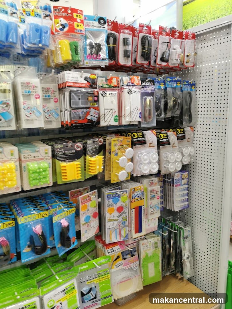 Store Display of Electronics Accessories