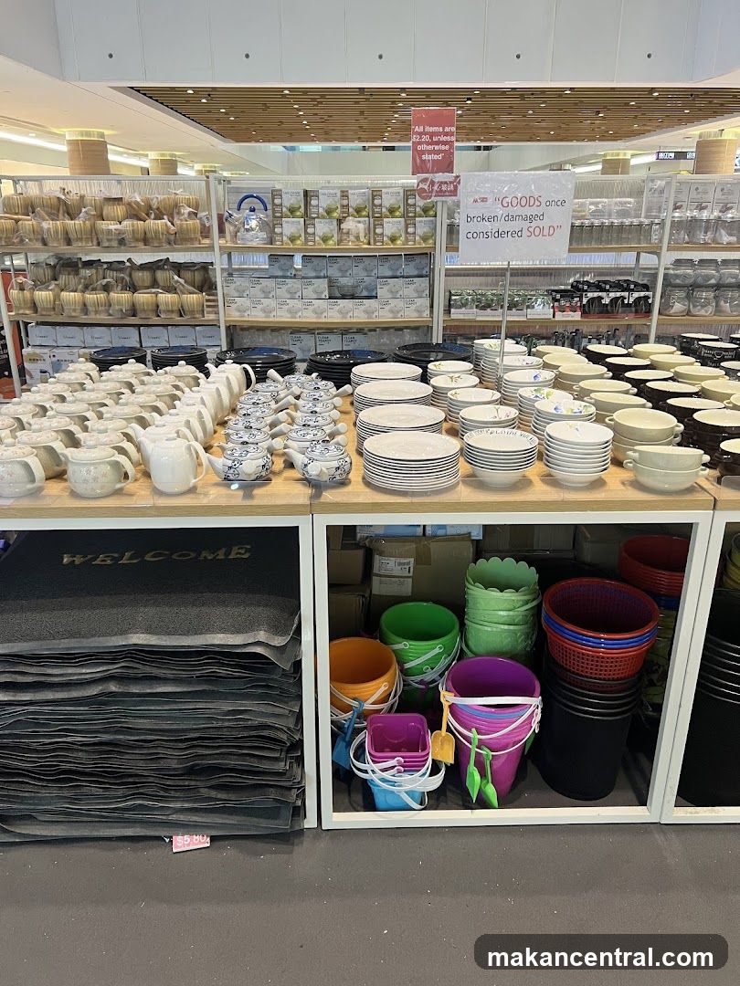 Store Display with Kitchenware and Household Items