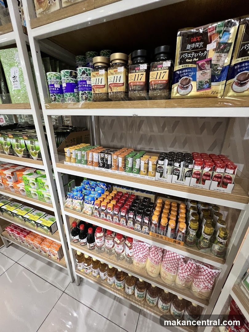 Assortment of Packaged Goods on Shelves