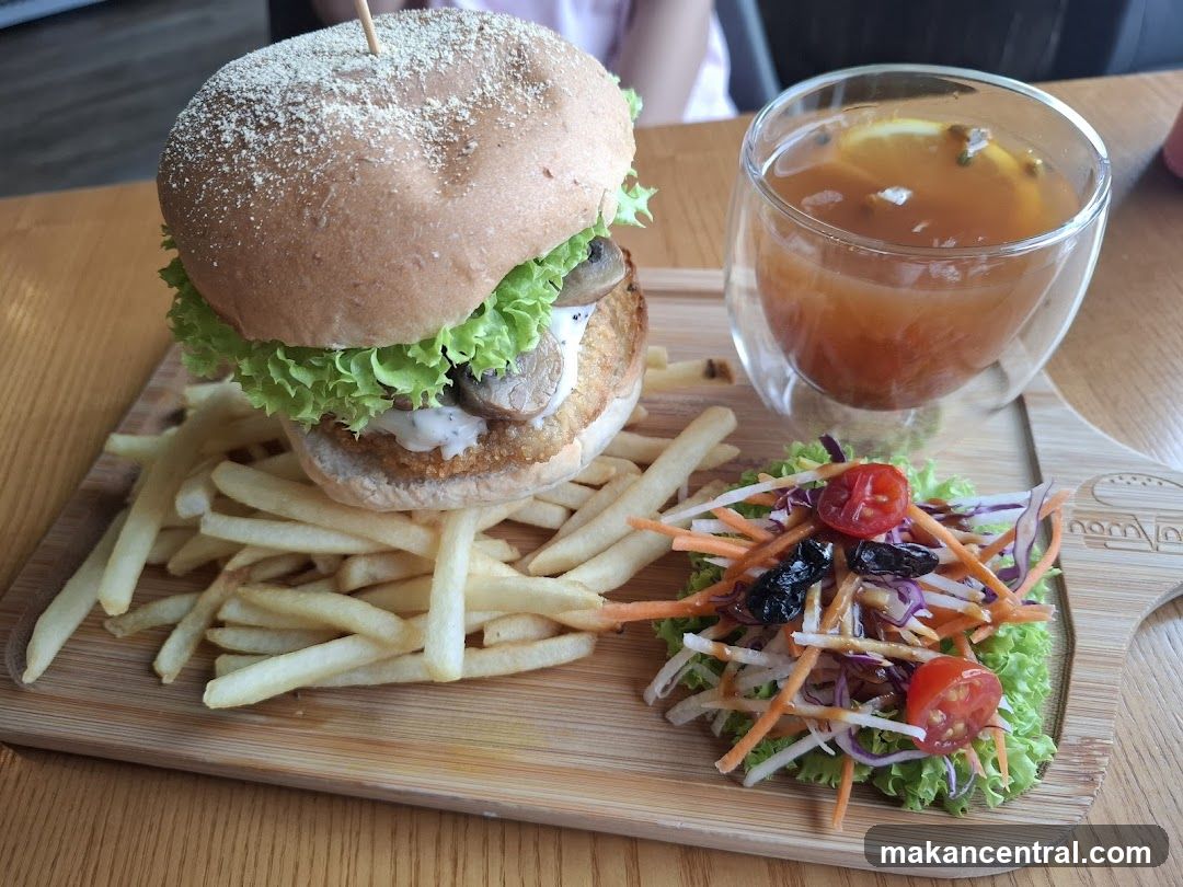 Burger, Fries, and Drink