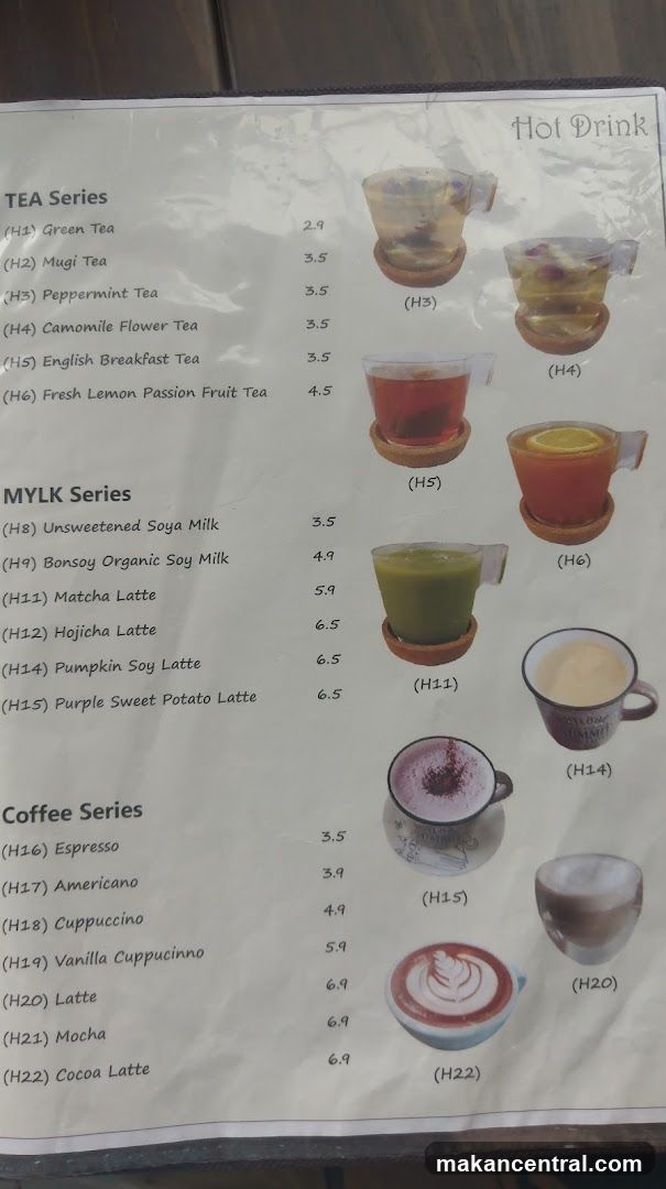 Hot Drink Menu