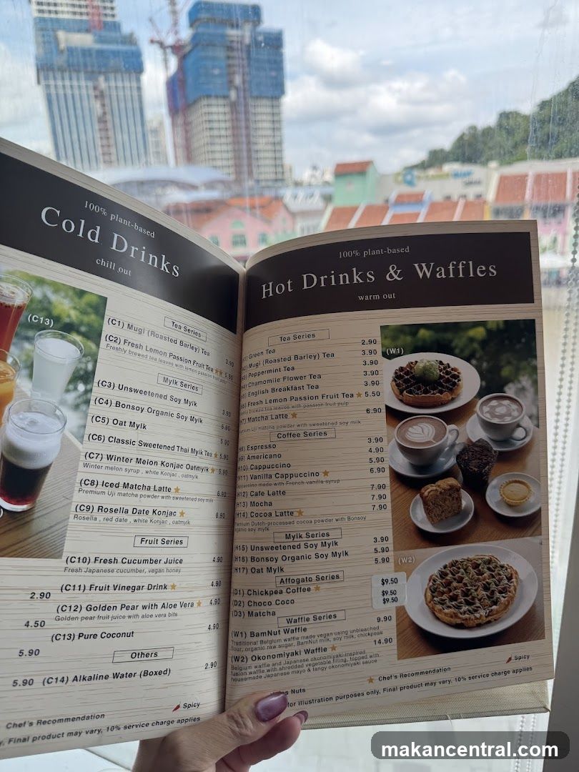 Cold Drinks & Hot Drinks & Waffles Menu