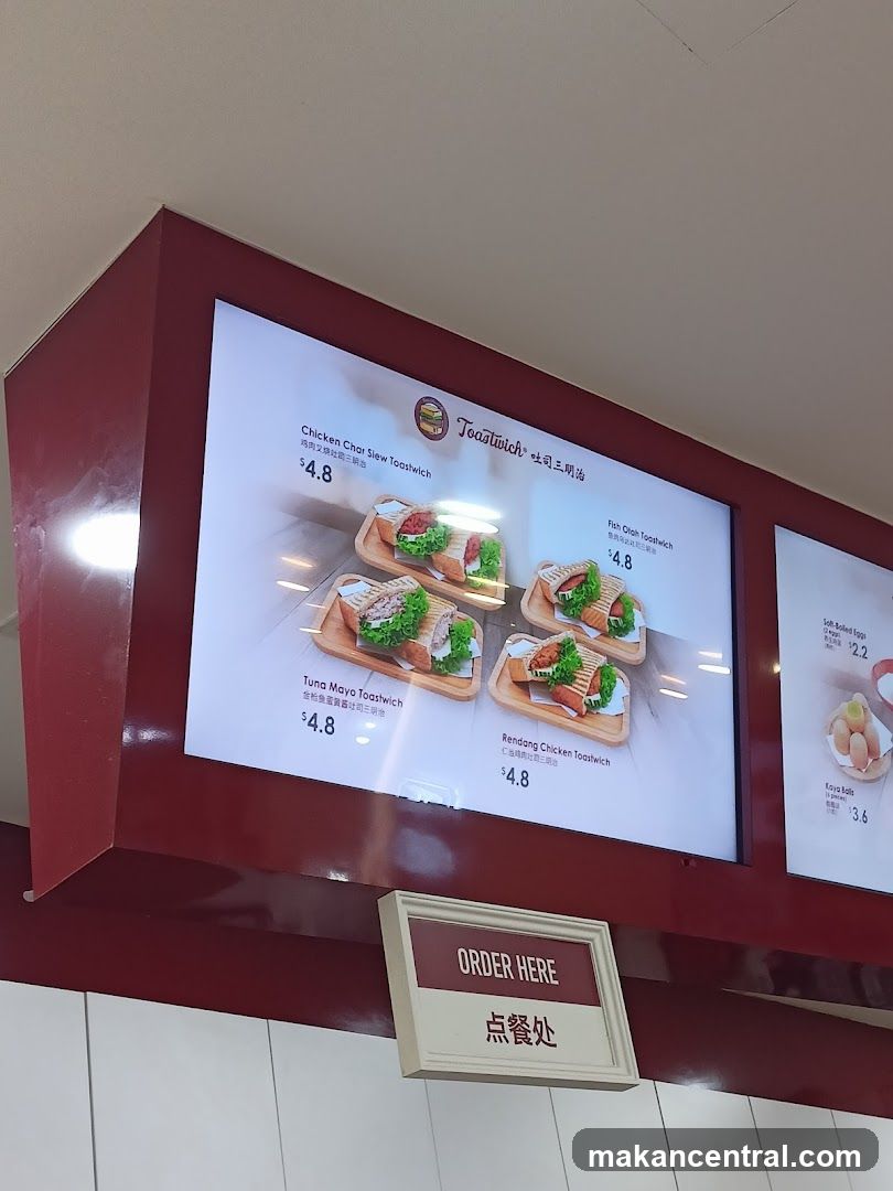 Toastwich Menu