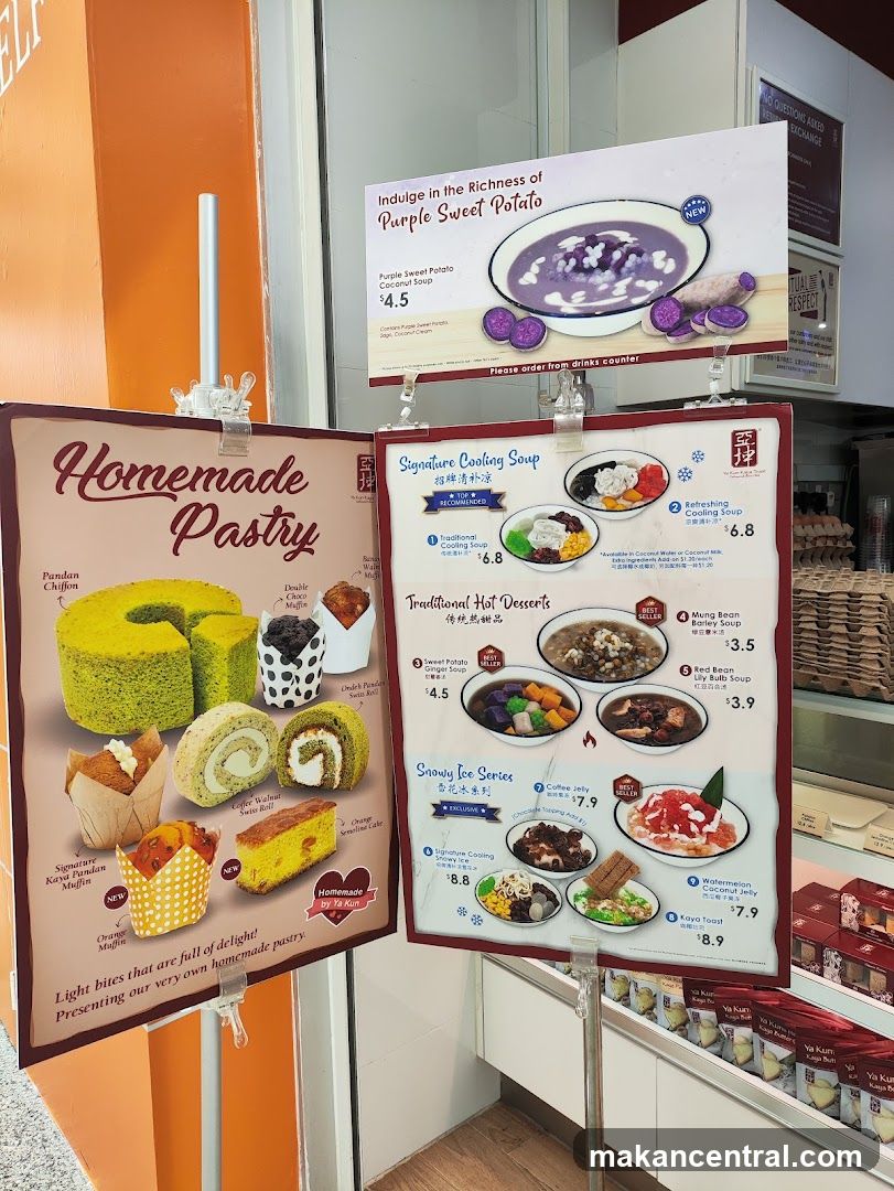 Dessert Menu and Pastry Display