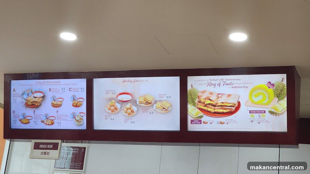 Ya Kun Menu