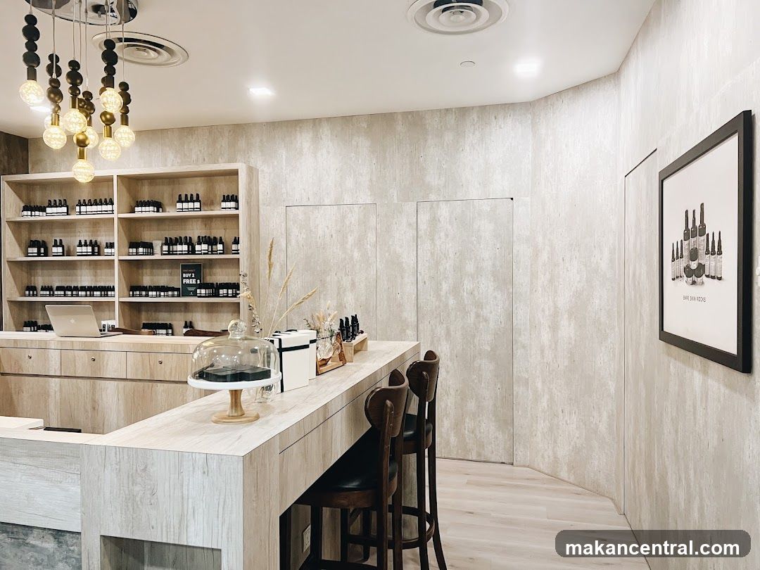 Interior of a minimalist retail store