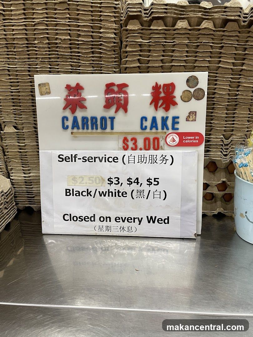 Carrot Cake Menu